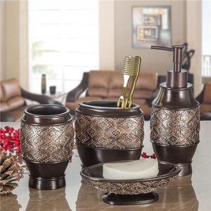 Set of 4 Bathroom Decor Sets Accessories for Your Vanity Countertop